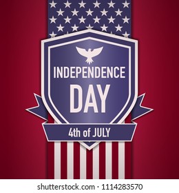 Fourth of July. Independence Day. Greeting card.