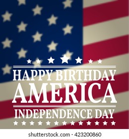 Fourth of July. Independence day greeting card, poster, flyer. Patriotic banner for website template. July 4th typographic design. Vector illustration.