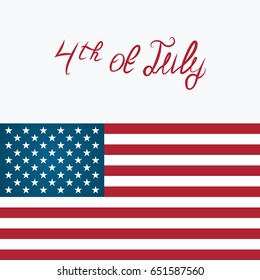 Fourth of July. Independence day greeting card, poster, flyer. Patriotic banner for website template