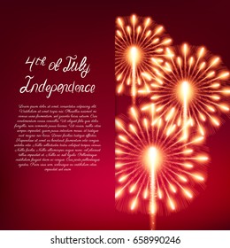 Fourth of July. Independence day greeting card, poster, flyer. Patriotic banner for website template