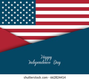 Fourth of July. Independence day greeting card, poster, flyer. Patriotic banner for website template