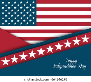 Fourth of July. Independence day greeting card, poster, flyer. Patriotic banner for website template