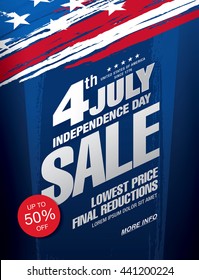 Fourth of July. Independence day sale banner template design
