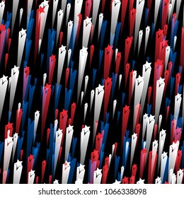 Fourth of July independence day seamless background, Perfect for invitations or announcements. Vector illustration. Eps 10