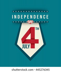 fourth of july independence day tag banner. Vector illustration. Can use for independent day illustration.