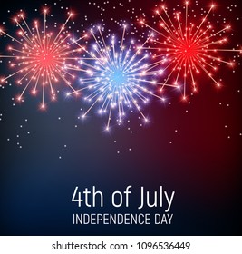 Fourth of July, Independence day of the United States. Happy Birthday America. Vector Illustration EPS10