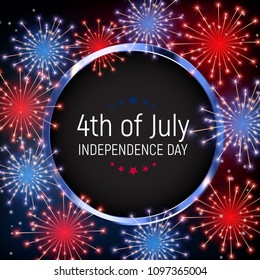 Fourth of July, Independence day of the United States. Happy Birthday America. Vector Illustration EPS10