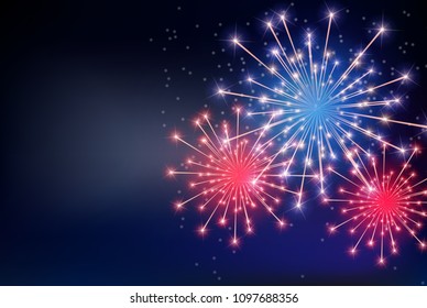 Fourth of July, Independence day of the United States. Happy Birthday America. Vector Illustration EPS10