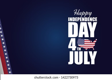 fourth of july independence day of united states of america background and wallpaper design. 4th of july USA celebration. editable eps 10 vector.