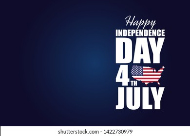 fourth of july independence day of united states of america background and wallpaper design. 4th of july USA celebration. editable eps 10 vector.