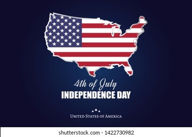 fourth of july independence day of united states of america background and wallpaper design. 4th of july USA celebration. editable eps 10 vector.