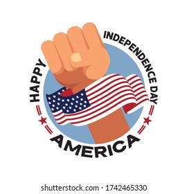 Fourth of July Independence Day United States of America. Vector illustration