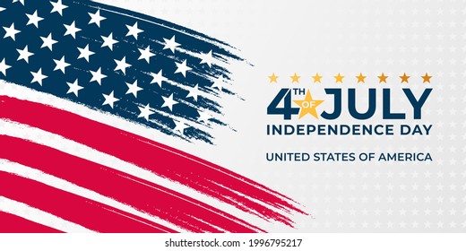 Fourth of July Independence Day of United States of America Banner Background Vector illustration. Independence Day of United States of America 4th of July with American Flag vector design.