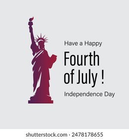 Fourth of July the Independence day of United States of America, 4th July, Vector Art for social media and digital wish post