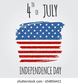 Fourth of July, Independence day of the United States. Happy Birthday America. Vector Illustration EPS10