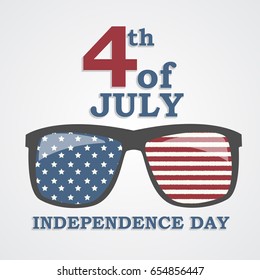 Fourth of July, Independence day of the United States. Happy Birthday America. Vector Illustration EPS10