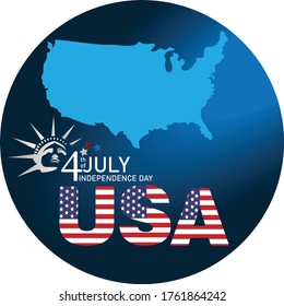fourth of july independence day of the USA, pint design