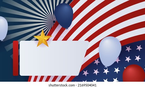 Fourth of july independence day of the usa. Vector illustration with abstract stars decoration, navy blue background