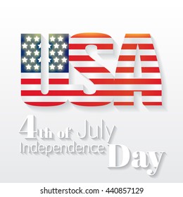 Fourth of July independence day. USA. Vector illustration.