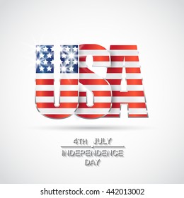 Fourth of July independence day. USA. Vector illustration.