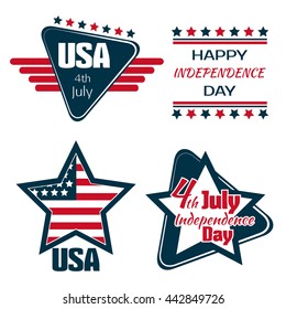 Fourth of July independence day. USA. Vector illustration.
