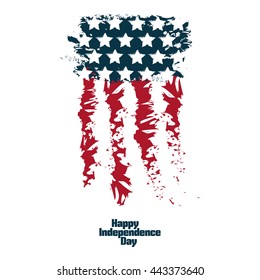 Fourth of July independence day. USA. Vector illustration.