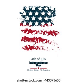 Fourth of July independence day. USA. Vector illustration.