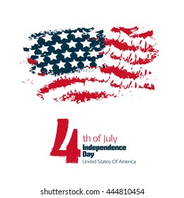 Fourth of July independence day. USA. Vector illustration.