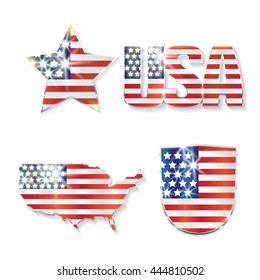 Fourth of July independence day. USA. Vector illustration.