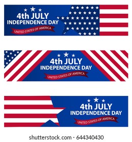 Fourth of july independence day of the usa. Independence day background and badge logo with US flag. 4th july independence day of the usa. Symbol of 4th july celebration the United State of America