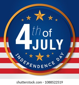 Fourth of July Independence Day. Vector illustration