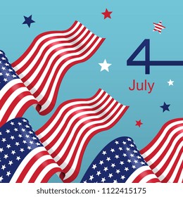 Fourth of July Independence Day. Vector illustration