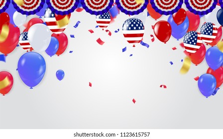 Fourth of July Independence Day. Vector illustration