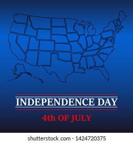 Fourth of July Independence Day Vector Banner. EPS 10. 
