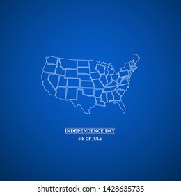 Fourth of July Independence Day Vector Banner. EPS 10. 