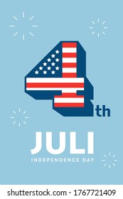 Fourth of July Independence Day. Vector illustration