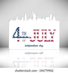 Fourth of July Independence Day vector design.