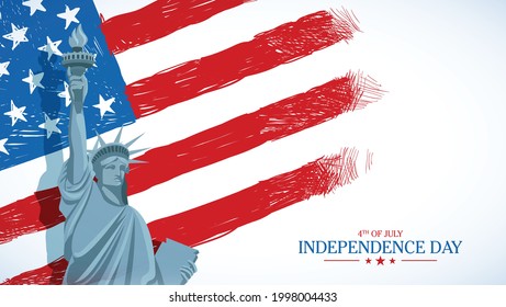 Fourth of July Independence Day. Vector illustration