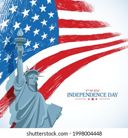 Fourth of July Independence Day. Vector illustration