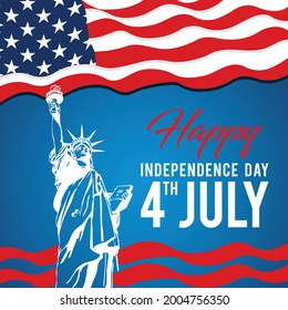 Fourth of July Independence Day. Vector illustration