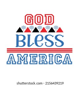 Fourth of July Independence Day Vector illustration, 4th of July greeting in United States national flag colors and hand lettering text Happy Independence Day.