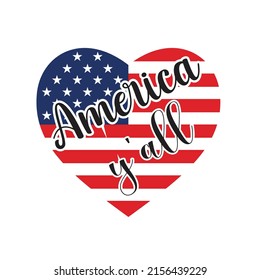 Fourth of July Independence Day Vector illustration, 4th of July greeting in United States national flag colors and hand lettering text Happy Independence Day.
