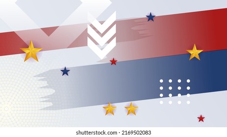 4 de julio Día de la Independencia. Ilustración vectorial con decoración de color rojo, azul y blanco