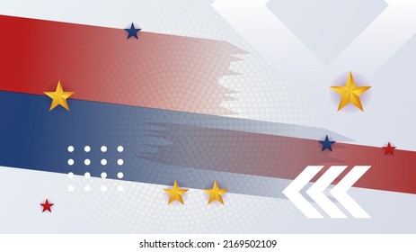 Fourth of July Independence Day. Vector illustration with red, blue and white color decoration
