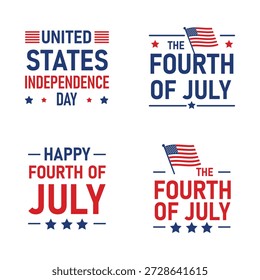 Fourth of July Independence Day Vector Set