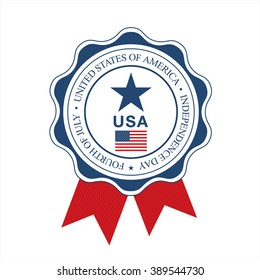 Fourth of July. Independence day. Vector sign