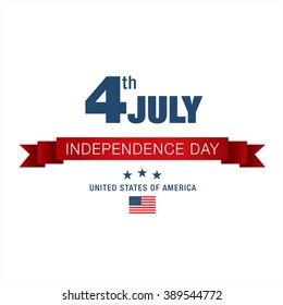 Fourth of July. Independence day. Vector sign