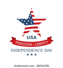 Fourth of July. Independence day. Vector sign