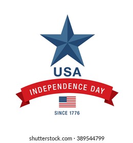 Fourth of July. Independence day. Vector sign