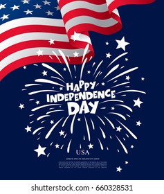 Fourth of July Independence Day. Vector illustration